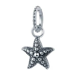 CHARM Sterling Silver 925 Starfish Seastar Dangle Charm